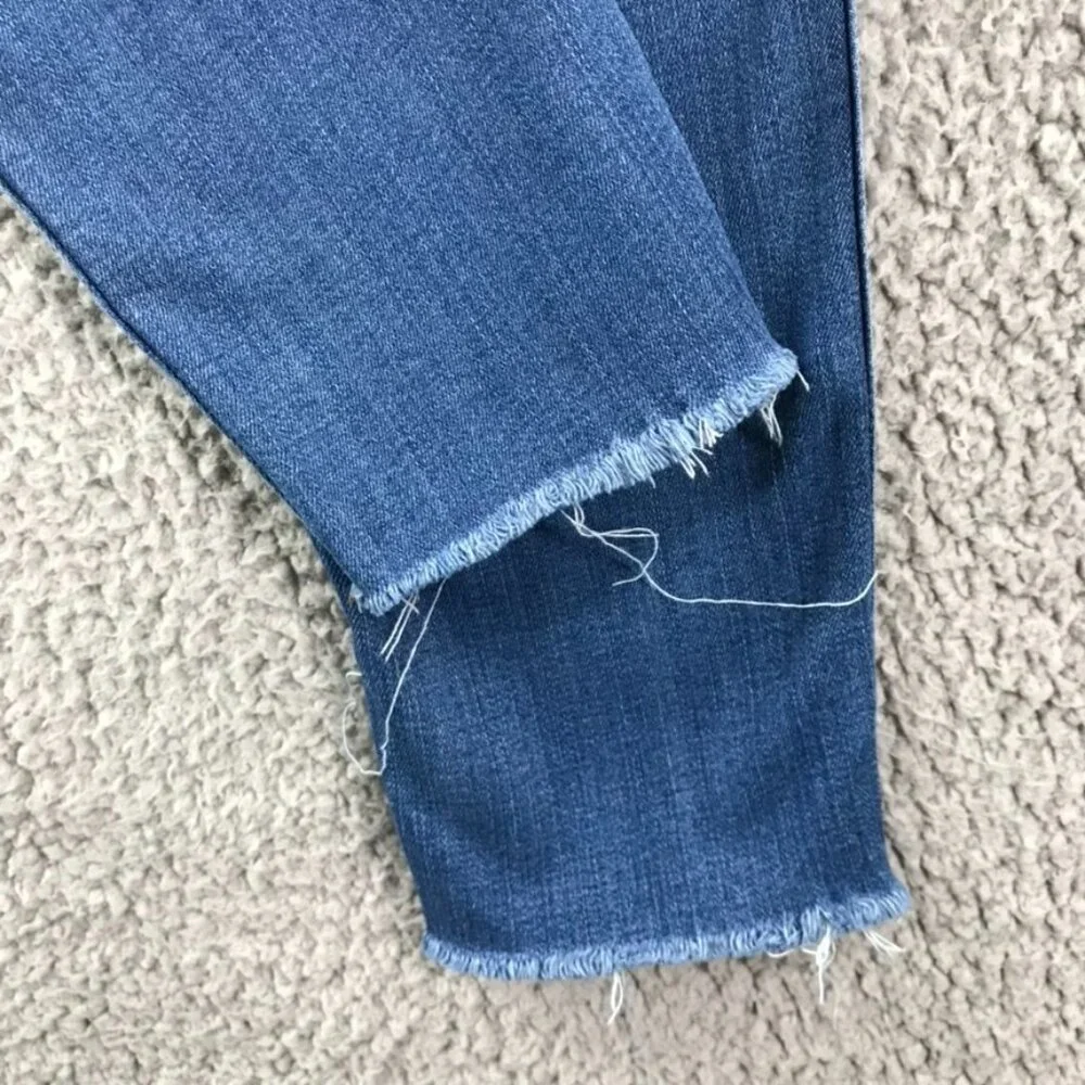 MADEWELL Womens Size 25 Roadtripper Raw Hem High Rise Stretch Skinny Ankle Jeans